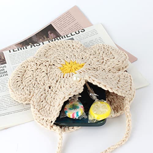 Women Mini Flower Cotton Crochet Crossbody Shoulder Bag Handbag Coin Purse2