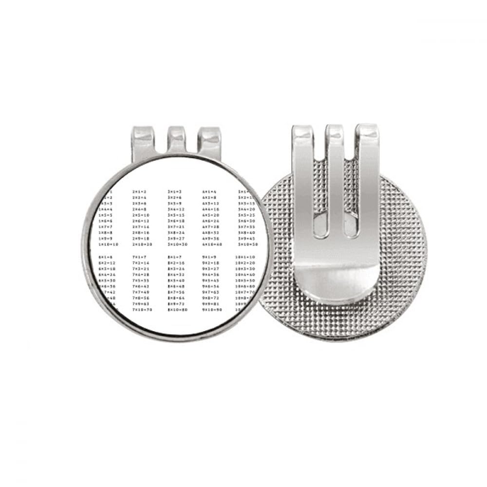 Clip Chapeau Golf Aimanté Ball Marker Émail Numéros Table Multiplication Accessoire - 4