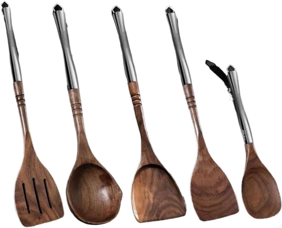 Kitchen Utensils Set for Non-Stick Pan Tool Ladle and Wok Spatulas