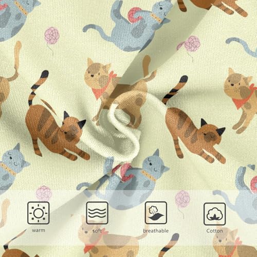 Girls' Underwear Woolly Ball Cat Cotton Stretch Comfort Toddler Panties3