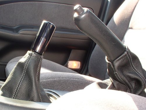 RedlineGoods Shift Boot Compatible with Infiniti I30 1995-99. Tailor Made - not Universal. Genuine top-Grade Italian Latte Leather with Black Thread