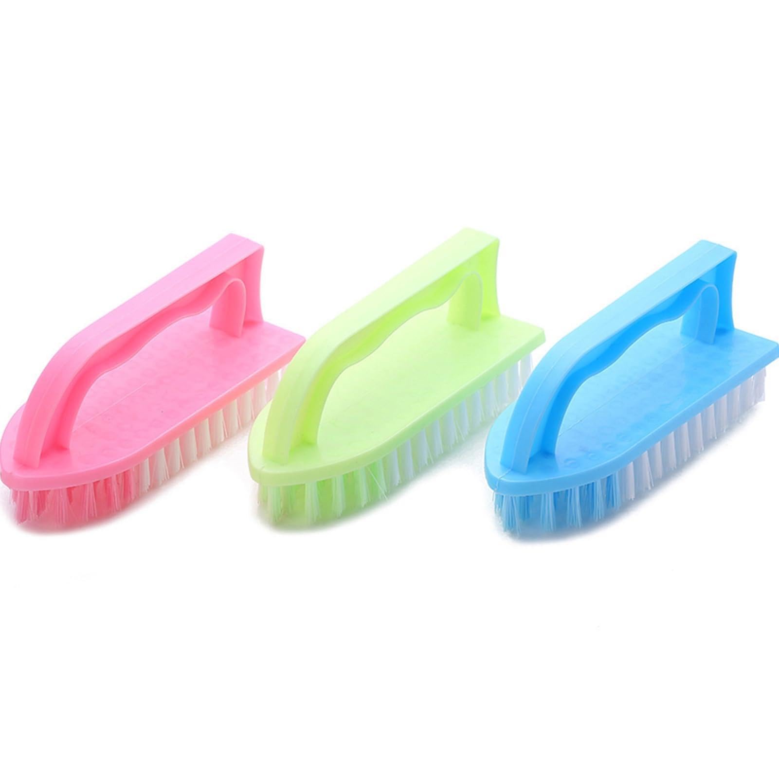 matumou Plastic Scrubbing Brush Stiff Bristle Handle Cleaning Clothes Shoes Pan Tool