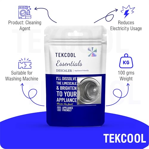 Image of TEKCOOL Washing Machine Cleaner, Descaler for Washing Machine Front Load and Top Load, Washing Machine Cleaning Powder, Descaling Powder for Washing Machine (Blue, Pack of 6)