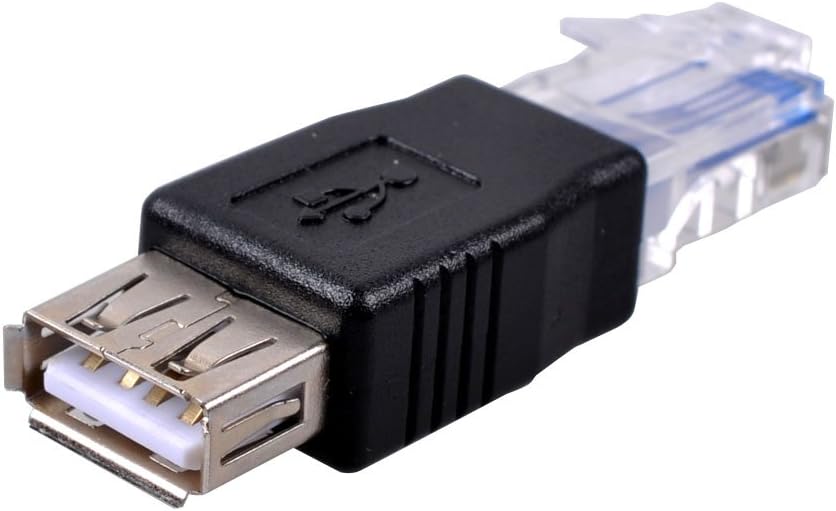 UCEC 1x Type A USB2.0 Female to Ethernet RJ45 Male Plug Adapter Connector