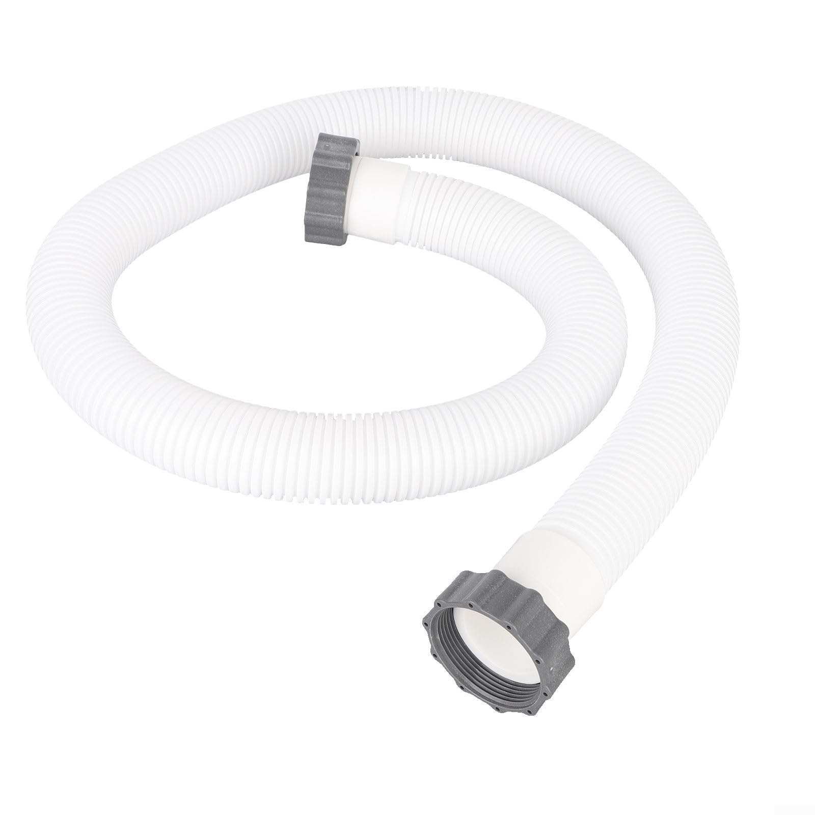 Tubo flessibile per piscina compatibile con Intex, 3,8 cm x 159 cm, per modelli di pompa di ricambio 29060E, include dadi a vite, facile da installare