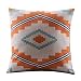 Cakcus Throw Pillow Square Decorative Throw Pillow Cover 18"X 18" Orange Diamond Pillowcase