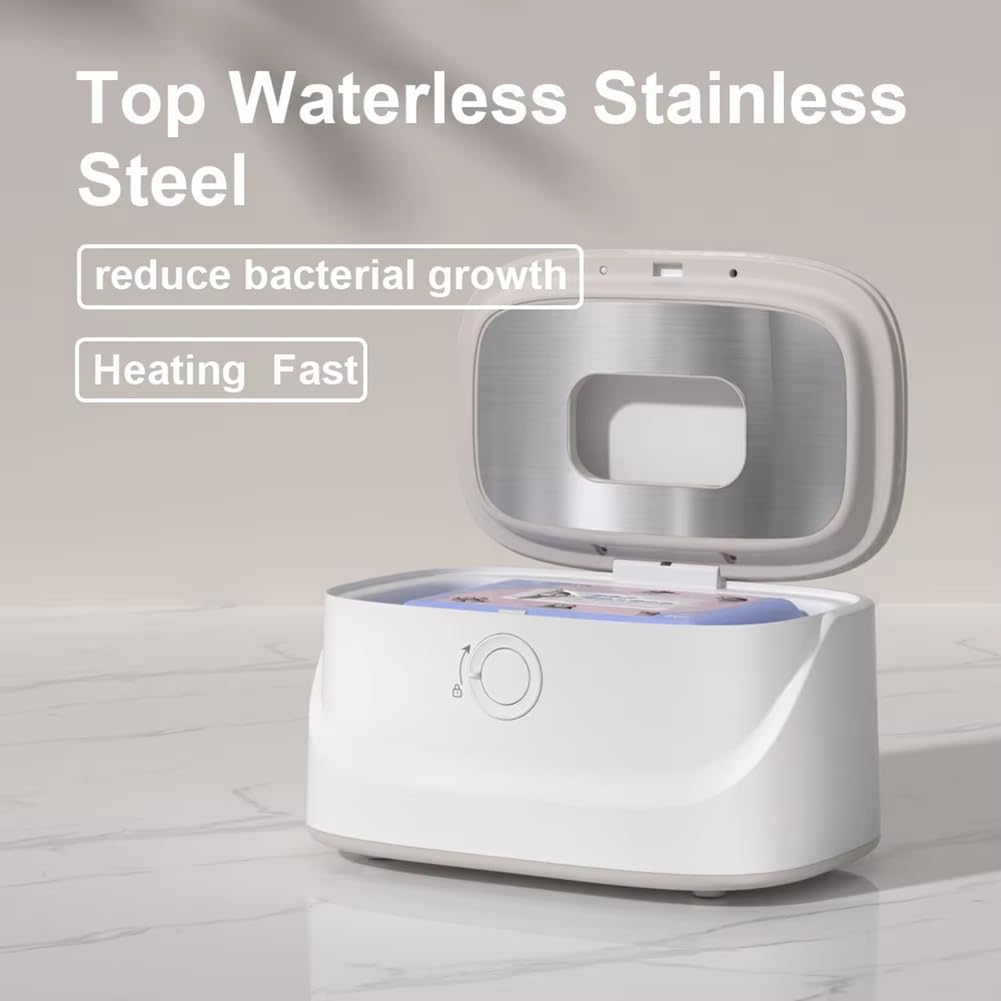 Calentador de Toallitas Húmedas para Bebés, Temperatura Constante, Exterior, Caja de Toallitas Húmedas Calientes, Cubierta Calefactora Portátil para Bebés, Temperatura Constante.
