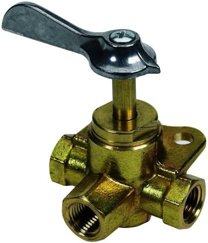 Moeller Fuel Tank Three-Way Valve (1/4", Brass)