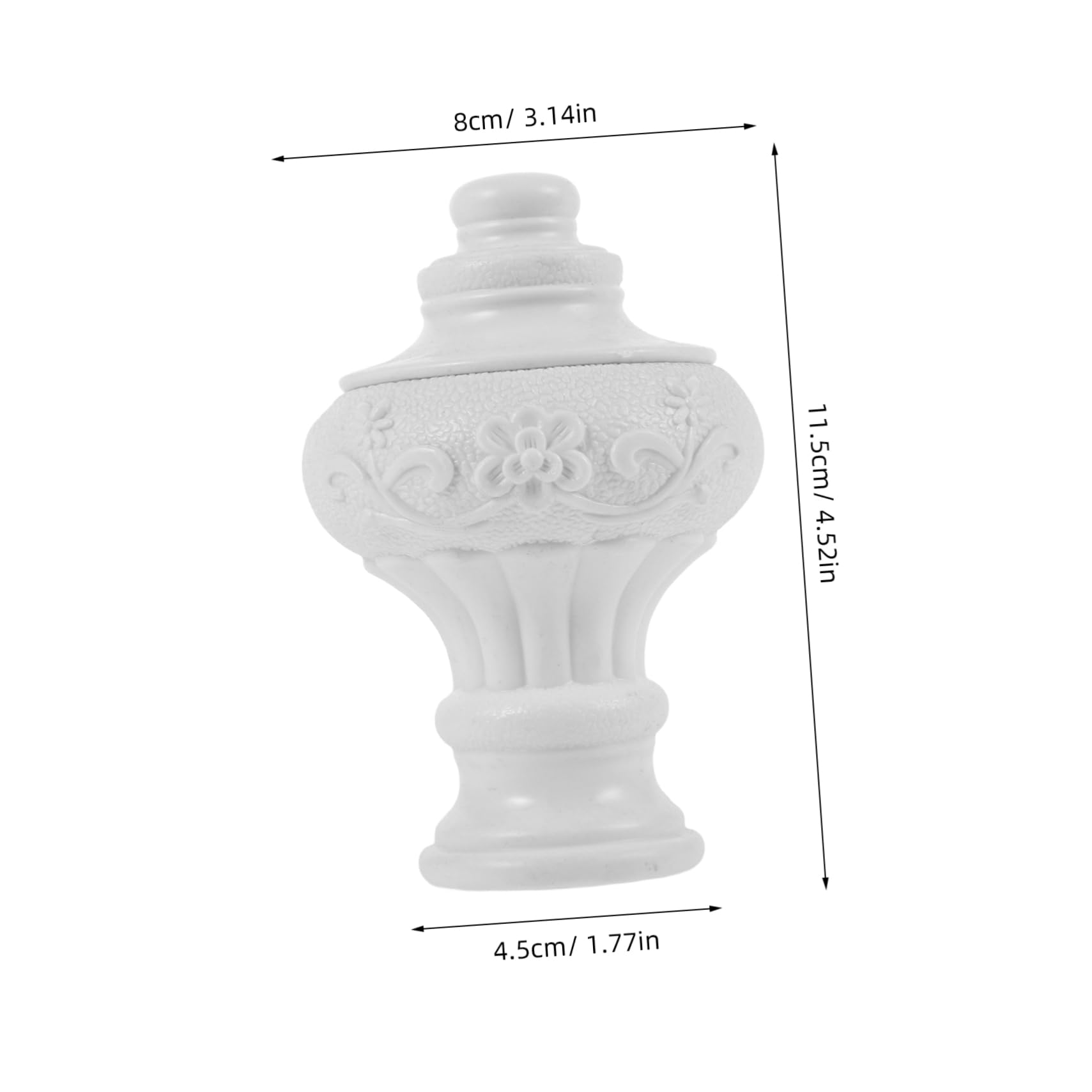VILLCASE Curtain Finial for Home Elegant Curtain Rod End Caps Decorative for Roman Rods Versatile Window Treatment Accessories for Decor