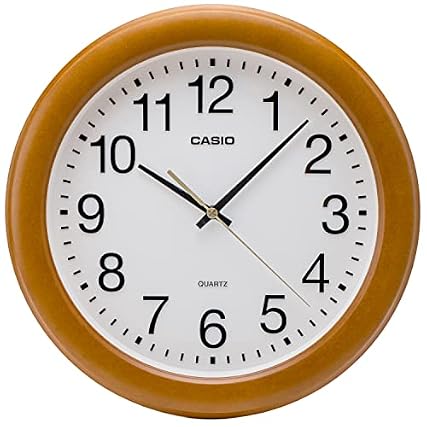 CASIO IQ 136 7 JF Brown Analog Wood Grain Wall Clock, 11 . 6 inches ( 29 . 5 cm), Silent, Continuous Second CASIO IQ 136 7 JF Brown Analog Wood Grain Wall Clock, 11 . 6 inches ( 29 . 5 cm), Silent featured