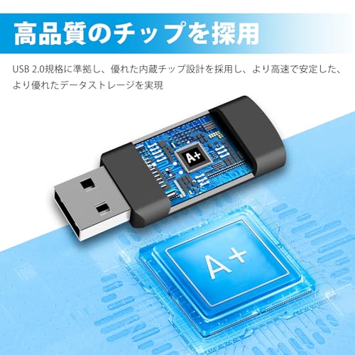 EASTBULL USBメモリ 16GB 5個セット フラッシュメモリー USB2.0 フラッシュドライブ 360° 回転式 5色 (16GB, 5個セット)