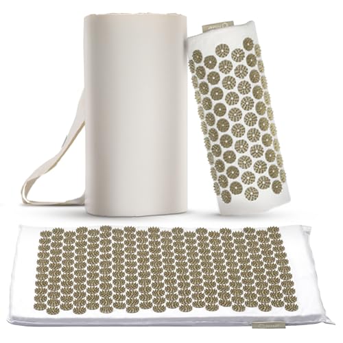 Fitleap Akupressurmatte mit Kissen, Massage Matte zur wohltuenden...