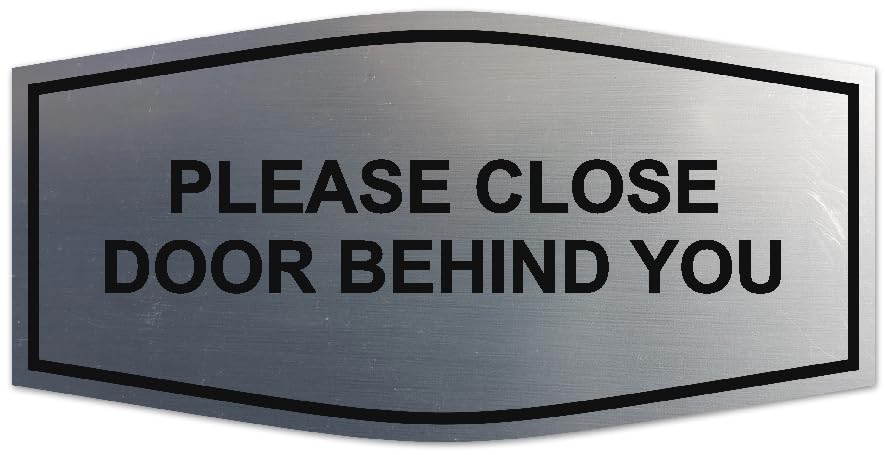 Plaque de porte pour cabinet médical et bureau Signs ByLITA argent brossé format compact