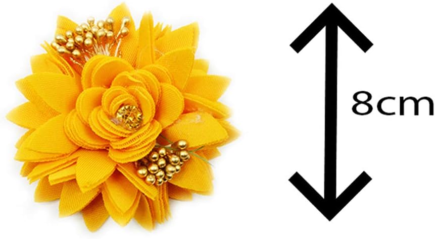 Goelx 9 Pcs Sew On Glue On Patches Single Bud Flowers Embroidery Applique Decoration for Clothes, Art & Craft, DIY Decor - Multicolor