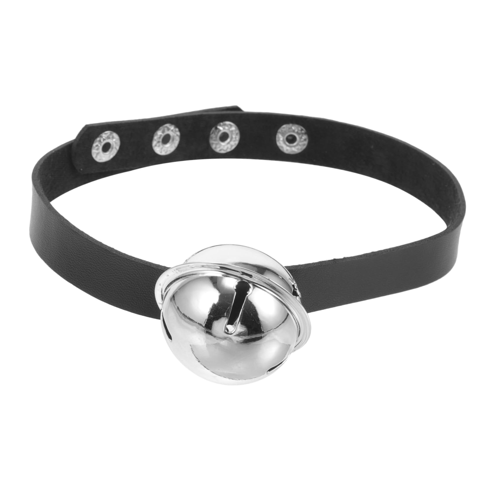 Collier pour chien avec cloche PU ajustable chat style punk