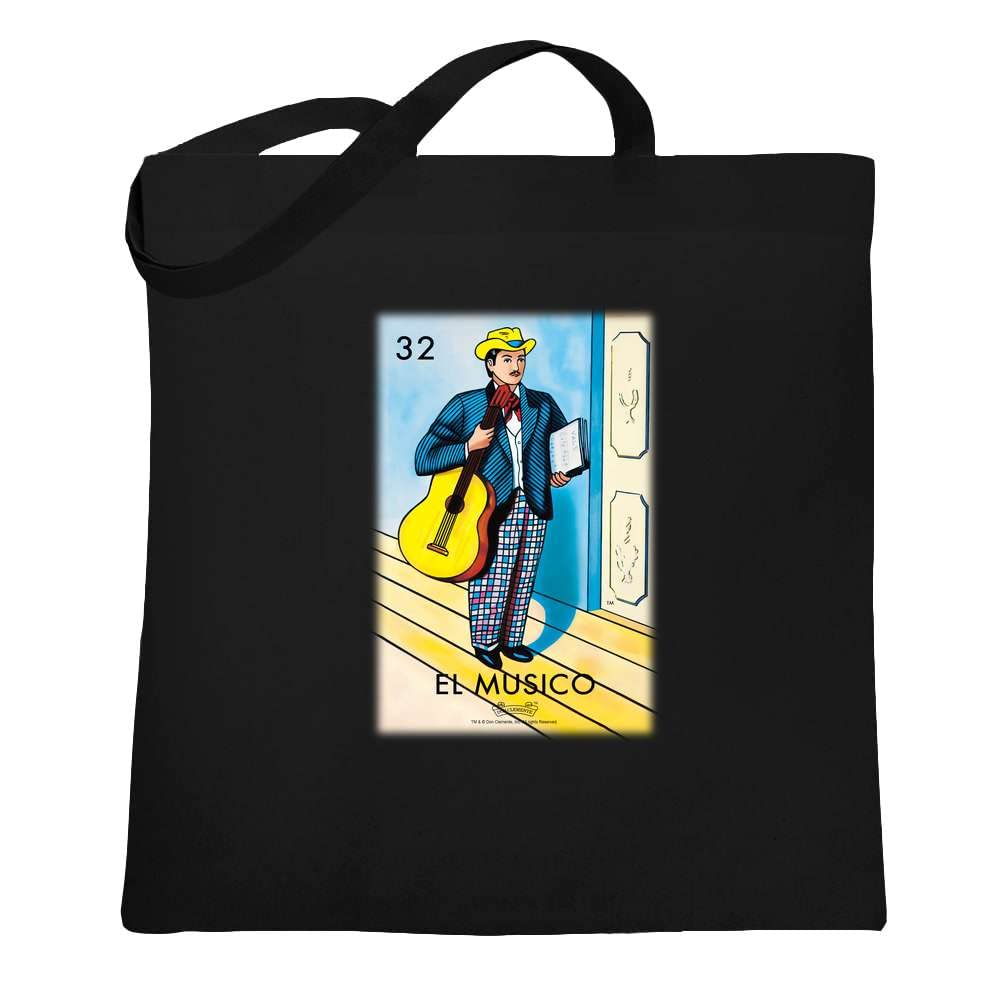 El Musico Musician Loteria Card Mexican Latina Graphic Tote Bag for Adults