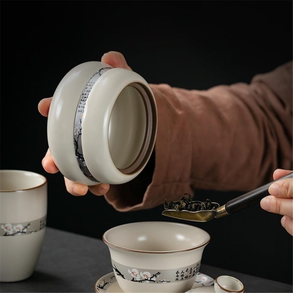 HLTYGWX Teedose aus Keramik, versiegelter Behälter mit Deckel, Aufbewahrungsdose für Zuhause, Kaffee, für Zucker, Gewürze, Nüsse (blau)