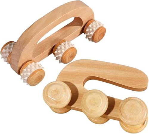 Rodillos de masaje de pies de madera, herramientas ergonómicas de madera para relajación en el hogar para pies cuello hombro y