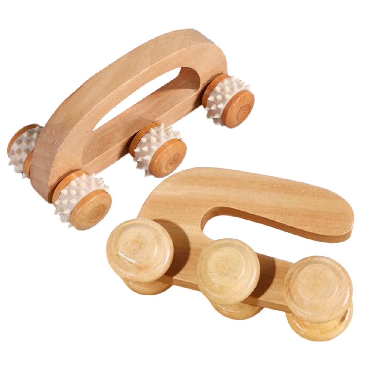 FOMIYES 2pcs Back Massager Rolling Foot Massager Massage Tool Wood Foot Massager Daily Use Foot Massager Massage for Back Neck Massager Tools Massage Roller Tool Leg Roller Wooden Soothing