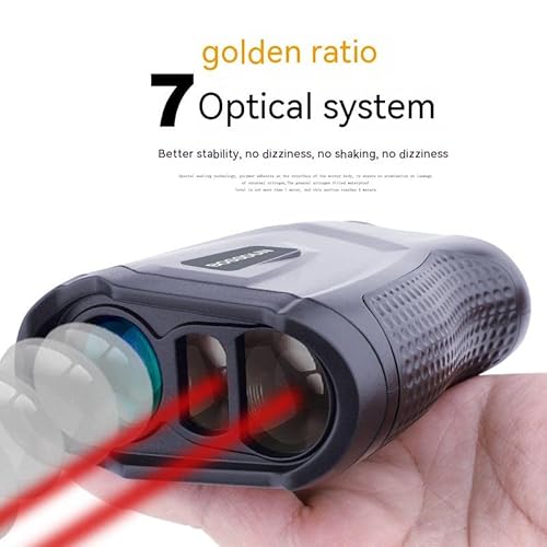 Laser Golf/Hunting Rangefinder, 7X Magnification, Clear View, 650/1500 Yard Laser Rangefinder, Light Weight, Tilt Function (Black) #TOP3