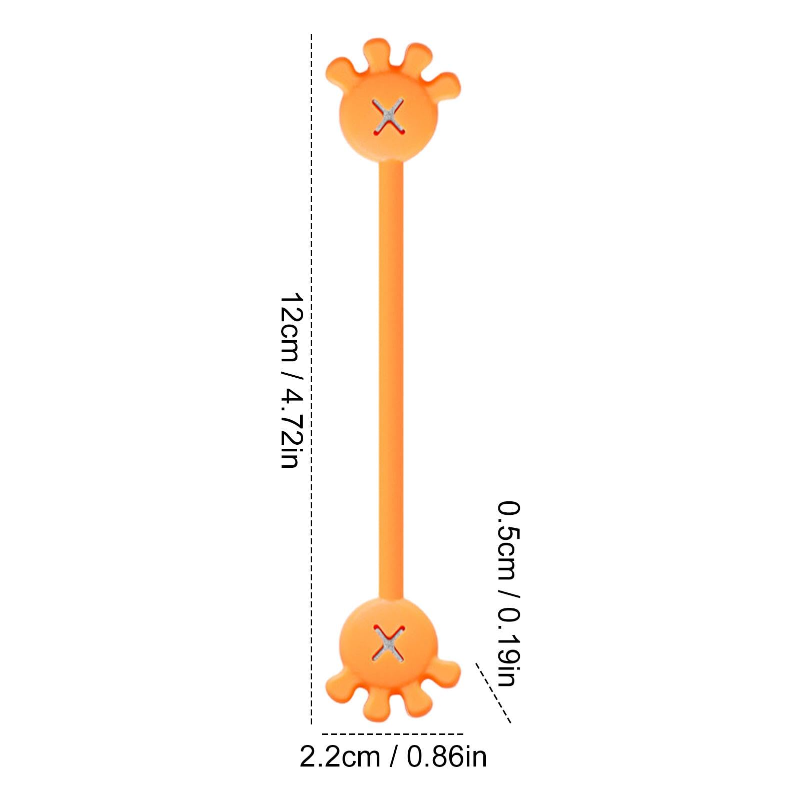 Magnetische Silikon-Kabelbinder – 18,3 Cm, Wolken-Design, 8 Farben, Wiederverwendbar (4 Stück Pro Farbe)