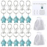 Large utilisation:la combinaison parfaite de porte clés tortue, sac d'organza, et les cartes d'étiquettes sont parfaites pour offrir en cadeau aux invités lors de diverses occasions de fête telles que les fêtes d'anniversaire, fêtes de fiançailles, mariages, etc.