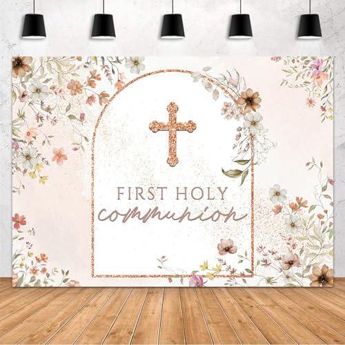 Fond de photographie première communion et baptême pour buffet de fête