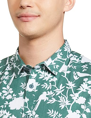 Image of The Indian Garage Co Men Cotton Regular Fit Full Sleeves Spread Collar Casual Shirt