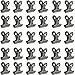 100 Pieces Bulldog Metal Clips Hinge Clips for Paper Organizers, Photo Wall Decoration, Home and Office Decoration, 0.87 Inch, Black Gold (Black Gold)
