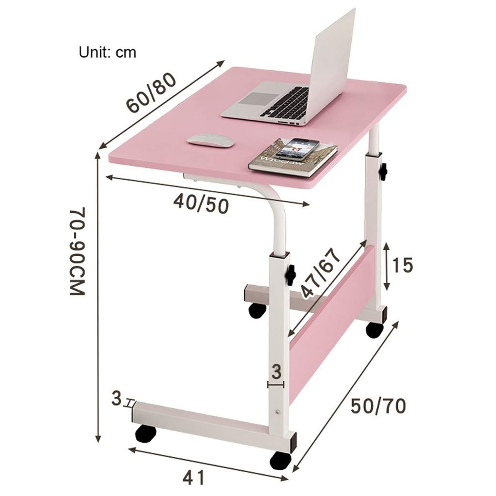 Mesa de Ordenador móvil para Cama, Mesa Auxiliar para portátil Junto a la Cama, Escritorio móvil para portátil, Disfruta de la Comodidad de la Cama con Mesa con Ruedas.