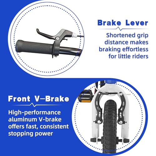 Image of XJD 12 14 16 inch Kids Bike BMX Style Bicycle for 3-10 Years Old | with Training Wheels Coaster Brake
