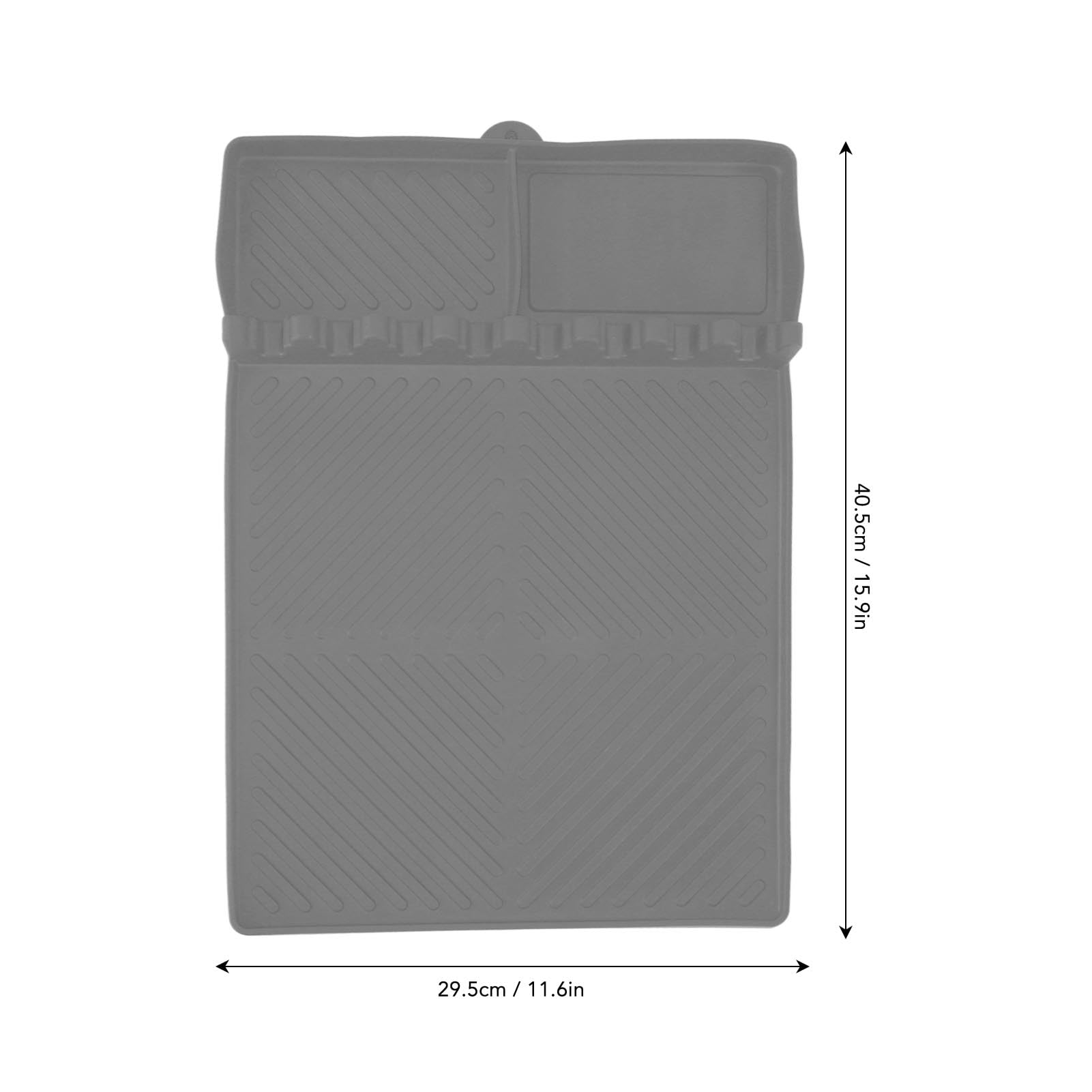 Grill Tools Mat Silicone 8 Slots Anti Slip Heat Resistant Easy to wash Griddle Accessories Blackstone Accessories Silicone Griddle Cover 16x11.5in (Gray)