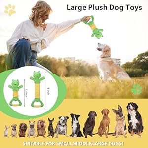Dog squeak toys durable plush dog toy with crinkle paper tug of war pull toys for puppies interactive dog chew toys for small medium and large dogs   cucciolini doodles