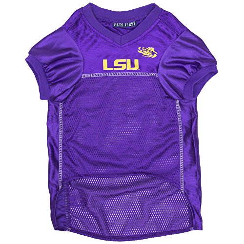 Image of Pets First Collegiate LSU Tigers Dog Mesh Jersey, Large