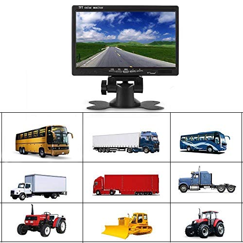 12V-24V 7 Inch Car TFT LCD HD Color Monitor Rear View Monitor with AV1/AV2 Video Switching for Truck/RVs Reverse Rear View Backup Camera, CCTV Camera - Image 4
