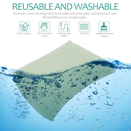 Buying Guide Hemoton 3 Pack Broom Covers Washable Dust Mop Lazy Broom