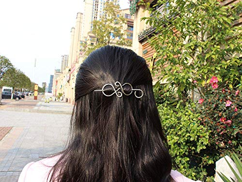 Celtic Sweater Pin Hair Clip Pins Silver Hair Bow Hair Pins Metal Hair Barrette With Stick Women Christmas Gifts #TOP4