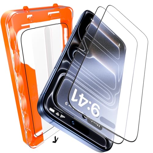 Image of UniqueMe for iPhone 17 Pro Matte Screen Protector - 6.3 inch - 2 Pack | HD,Smooth Matte Finish,9H+ Tempered Glass,Anti-Glare, Anti-Fingerprint, Bubble Free, Easy to Install