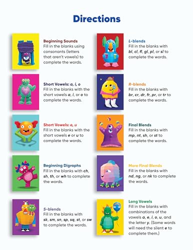 Image of Learn by Sticker: Beginning Phonics: Use Phonics to Create 10 Friendly Monsters!