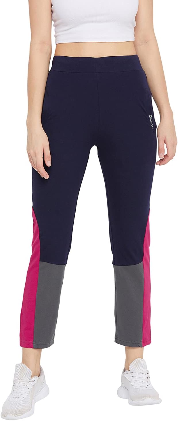 C9 Airwear Women's Contrast Color Regular Fit Track Navy