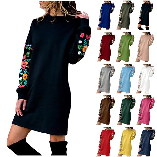 NZYIHAO Pulloverkleid Damen Strickkleid Damen Pulloverkleid Lange Winterkleid Pullover Herbst Winter Warme Minikleid Abendkleid Knielang Lässig Mode...
