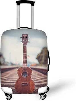 Music Guitar Print Travel Luggage Covers Fits 18-30 Inch Suitcase