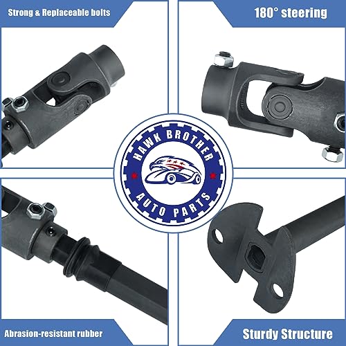HAWK BROTHER Lower Steering Shaft Steering Column Compatible with 1979-1993 Dodge D100 D150 D200 D250 W100 W150 W200 W250 W300 W350 Truck 1979-1981 Plymouth Trailduster Pickup Truck 432660613 000940 by HAWK BROTHER - Used condition - Image 4