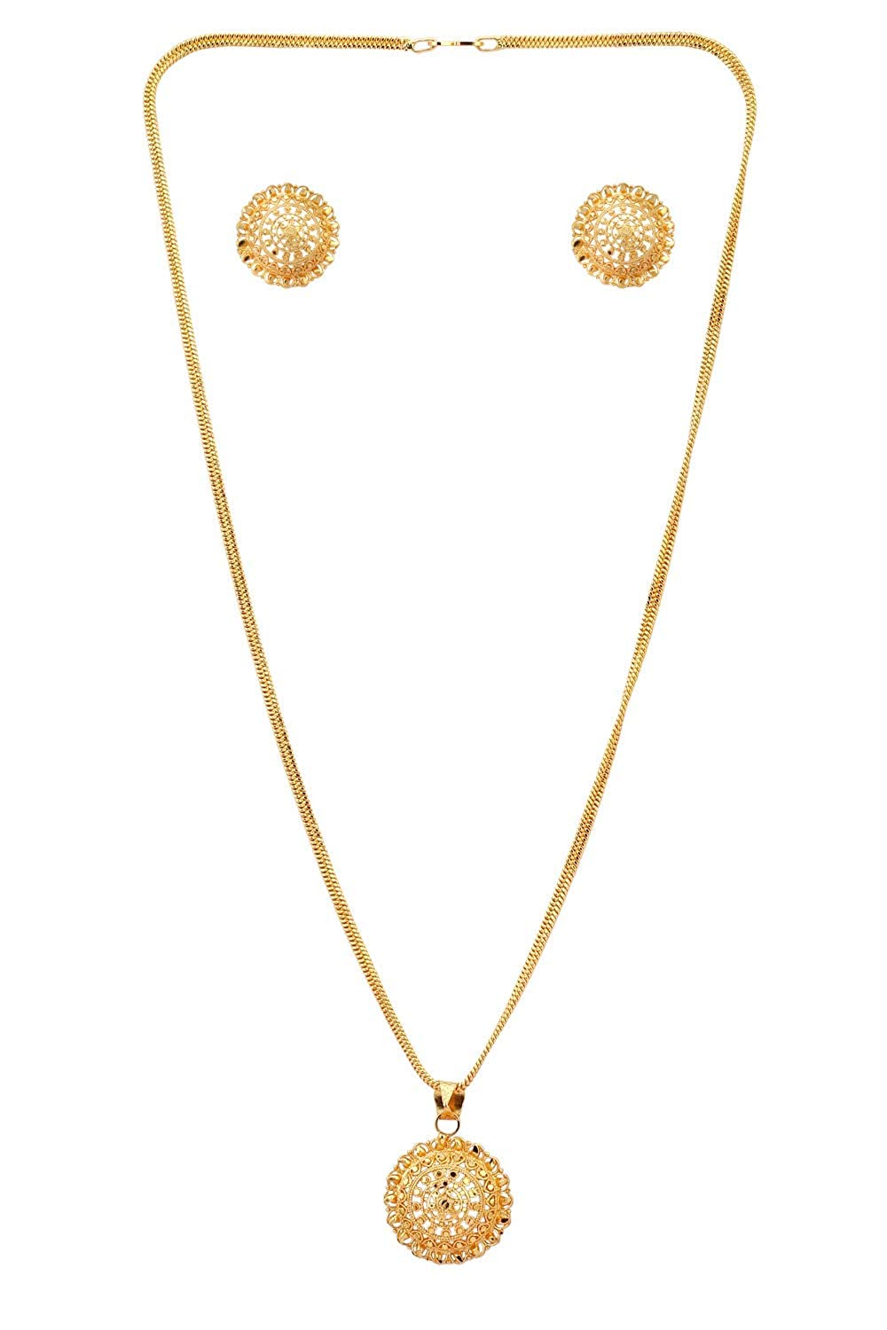 See full amazon price history chart for Handicraft Kottage Gold Plated Pendant Set With Two Earrings (Pattern 8) For Women Handicraft Kottage Gold Plated Pendant Set With Two Earrings (Pattern 8) For Women (B0B66RTVYY) Amazon Price History, Amazon Price Tracker