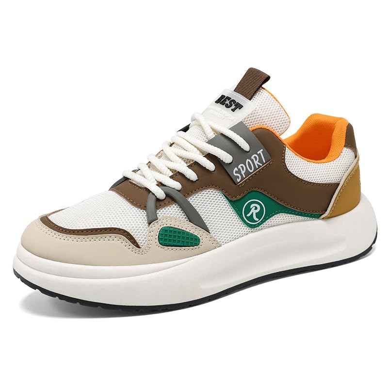 Comfortable Men's Low-Top Skate Sneakers Non-Slip Lace-Up Outdoor Sports Shoes Suitable for Male Outdoor Activities