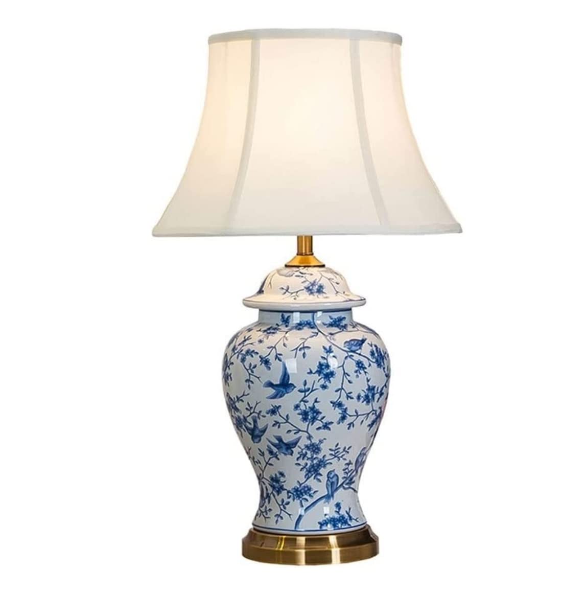 asdchZen Desk Lamps For Reading Ceramic Table Lamps Chinese Bedroom Bedside Desk Nightstand Lamp Lamps For Living Room-Dimmer,Dimmer Switch