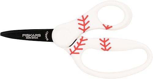 Fiskars 124302-1026 - Tijeras para niños punta puntiaguda antiadherentes