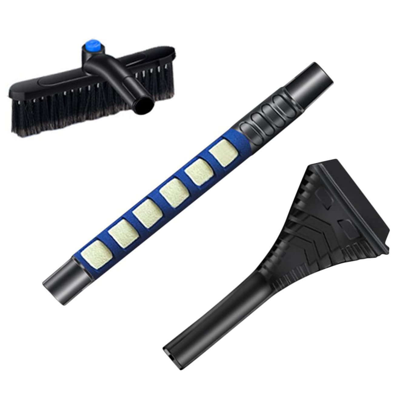 Pelle à Neige 3 en 1 pour Voiture, grattoir à Glace Extensible et Brosse à Neige avec tête de Brosse rotative à 360° pour Camion SUV