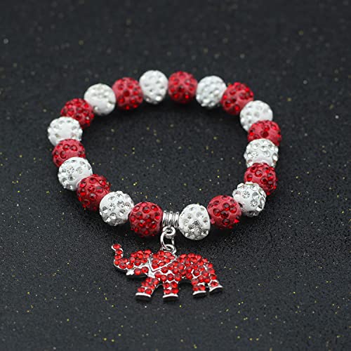 Sorority Paraphernalia Gift for Women Soror Greek Sorority Bracelet Red Elephant Charm Bracelet Sisterhood Graduation Jewelry2