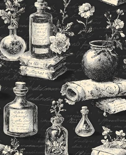 VOLEAAR Dark Academia Witchy Gothic Peel and Stick Wallpaper 17.5 x 118
